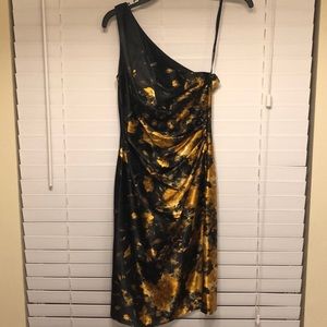 Maggy London one shoulder dress